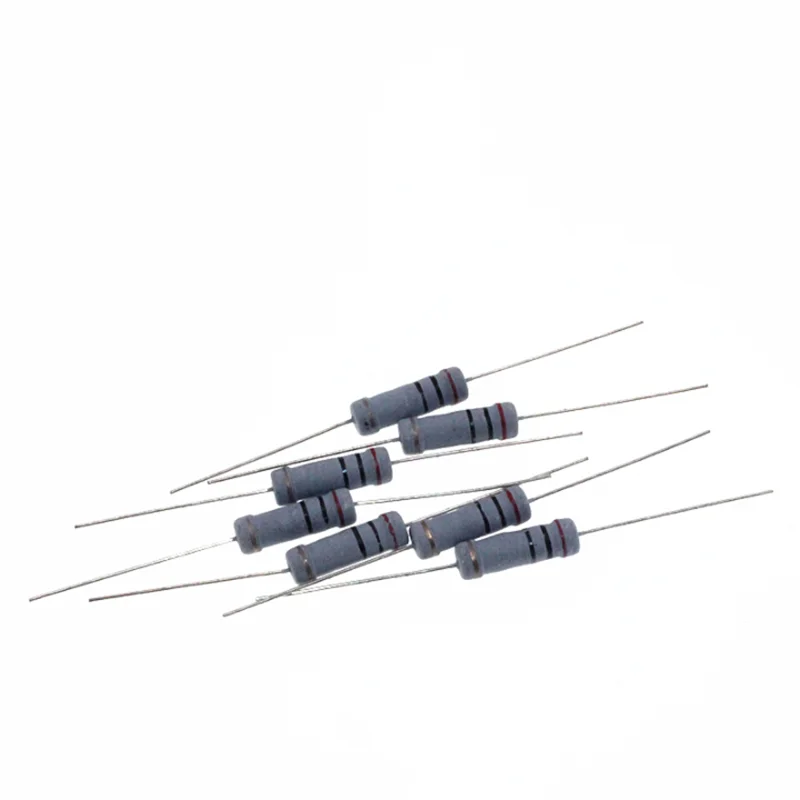 50PCS/Lot 2W Carbon Film Resistors 0.1R~1M 0.5 1 10 15  47 68 100 220 470R 2.2K 4.7K 10K 22K 3K 100K 150K 220K 330K 470K 680 5%r