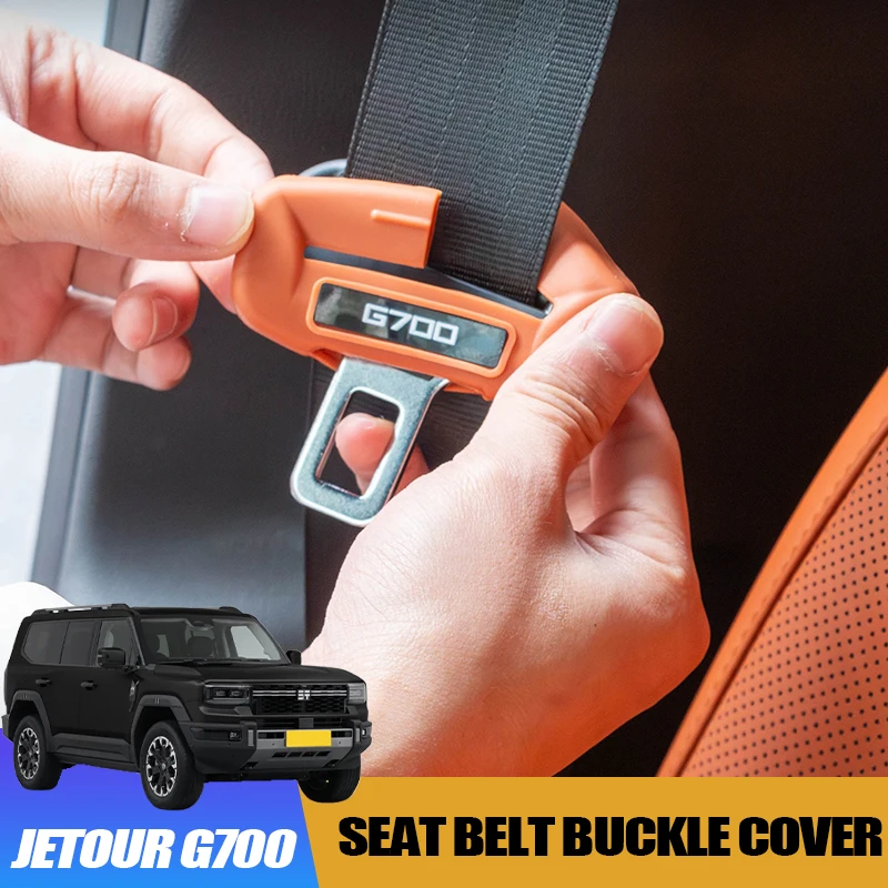

Seat Belt Buckle Protector Cover for Jetour G700 2025 2026 Silicone Anti-Collision Anti-Scratch Fix Clip Interior Accessory