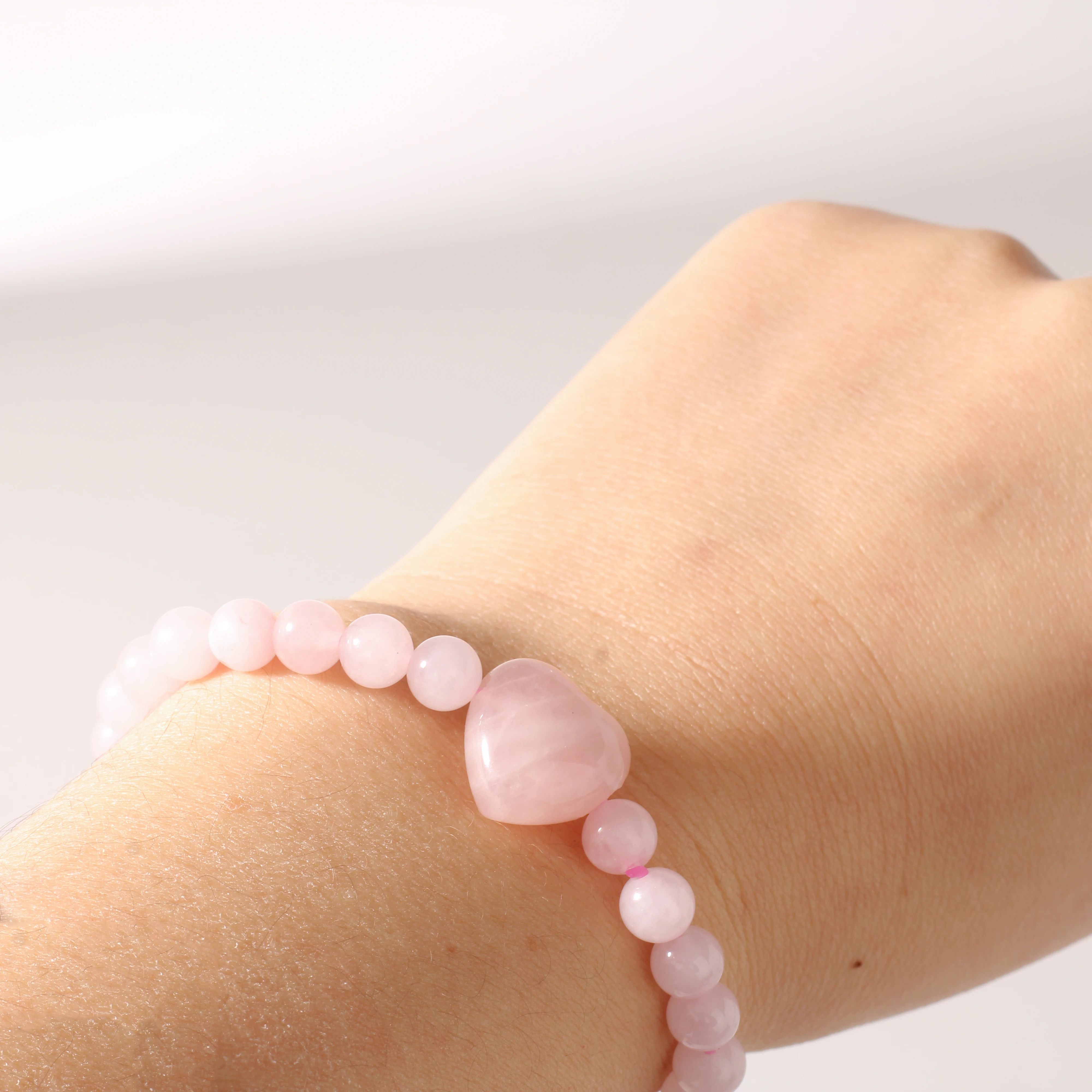 مجوهرات الخريف الأنيقة الوردية الكوارتز الحب بلون برازليتيس صديقة حفلة أساور من الحجر الطبيعي فريدة من نوعها جلب بطاقة #6