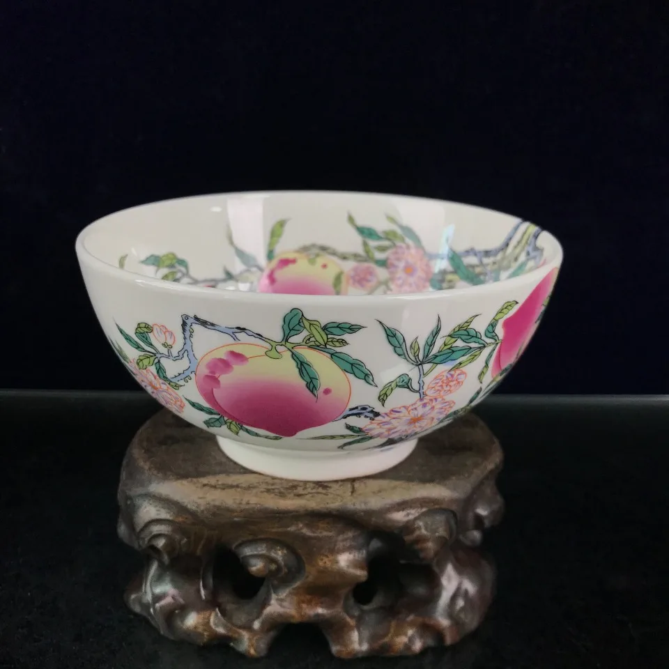 Collection of Chinese Blue and White Porcelain Bowl of Peach Flowers