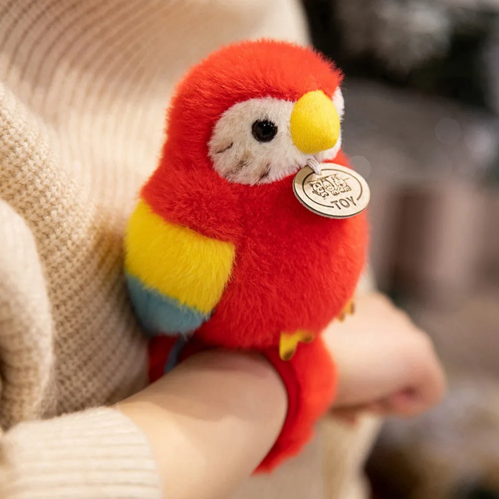 

Simulation Parrot Plush Pendant Plush Animal Magnetic Birds Snap Wristband Kawaii Cartoon Standing Shoulder Animals Kids Toy