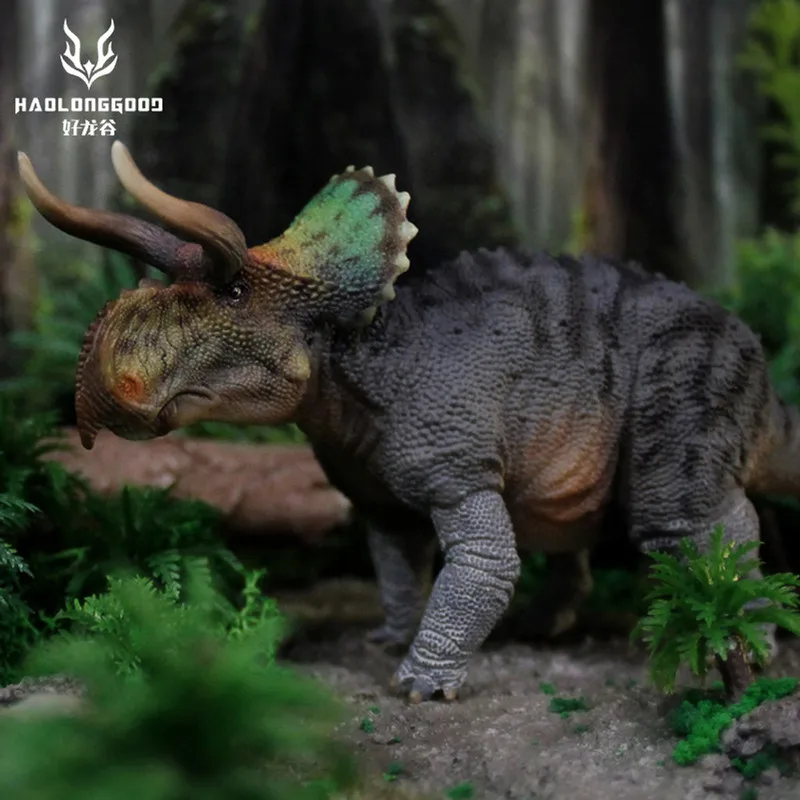 Genuine Haolonggood Pteroceratops Action Figure 1:35 Scale Jurassic Dinosaur Model Collectible Trendy Toy For Children Gifts