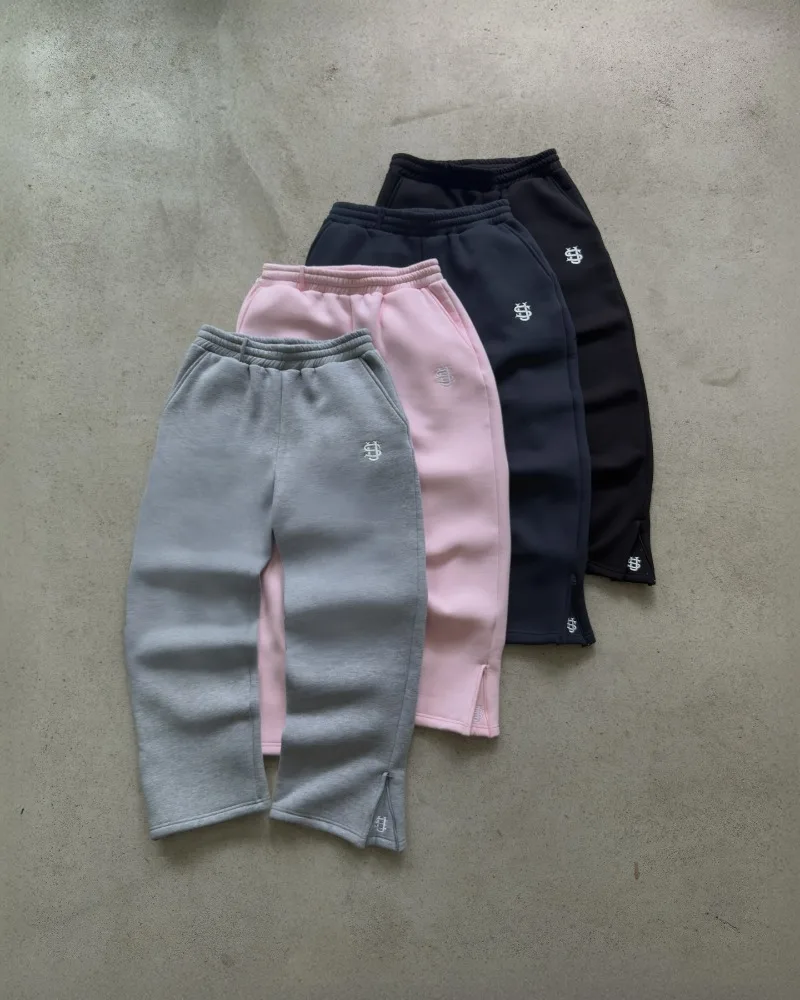 2025 الهيب هوب عادية خمر العلامة التجارية العصرية المتضخم Sweatpants النساء Harajuku الشارع الشهير Y2K فضفاض مستقيم بنطال ذو قصة أرجل واسعة الرجال #5