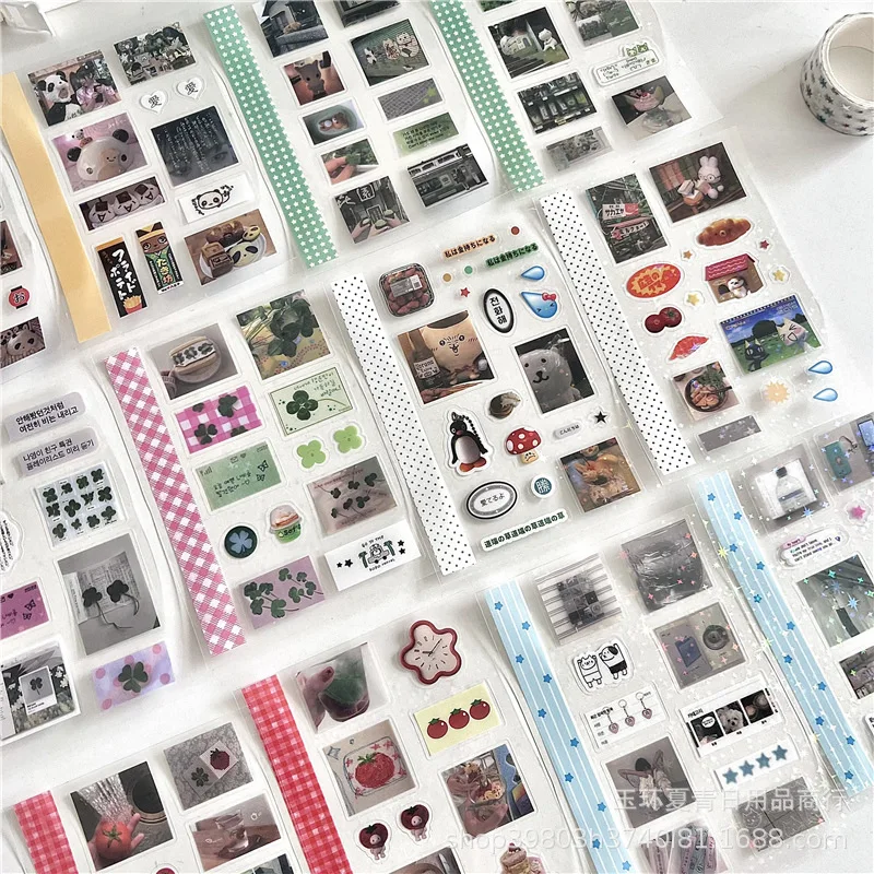 18 шт., милая японская ретро-наклейка в стиле раннего аниме, кавайная наклейка для скрапбукинга, журнал, украшение «сделай сам», чехол для мобильного телефона для девочек, наклейка CCD