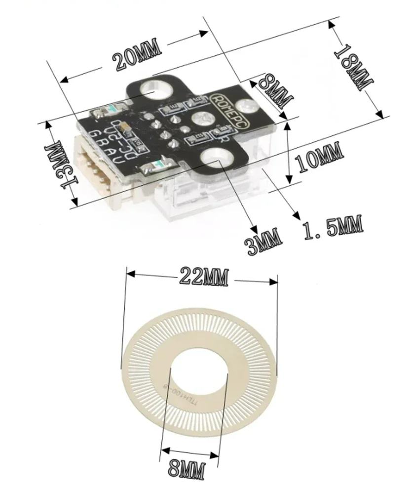 Encoder sensore di velocità fotoelettrico Encoder ruota fase AB per Freerdas Smart car 5V per Arduino fai da te