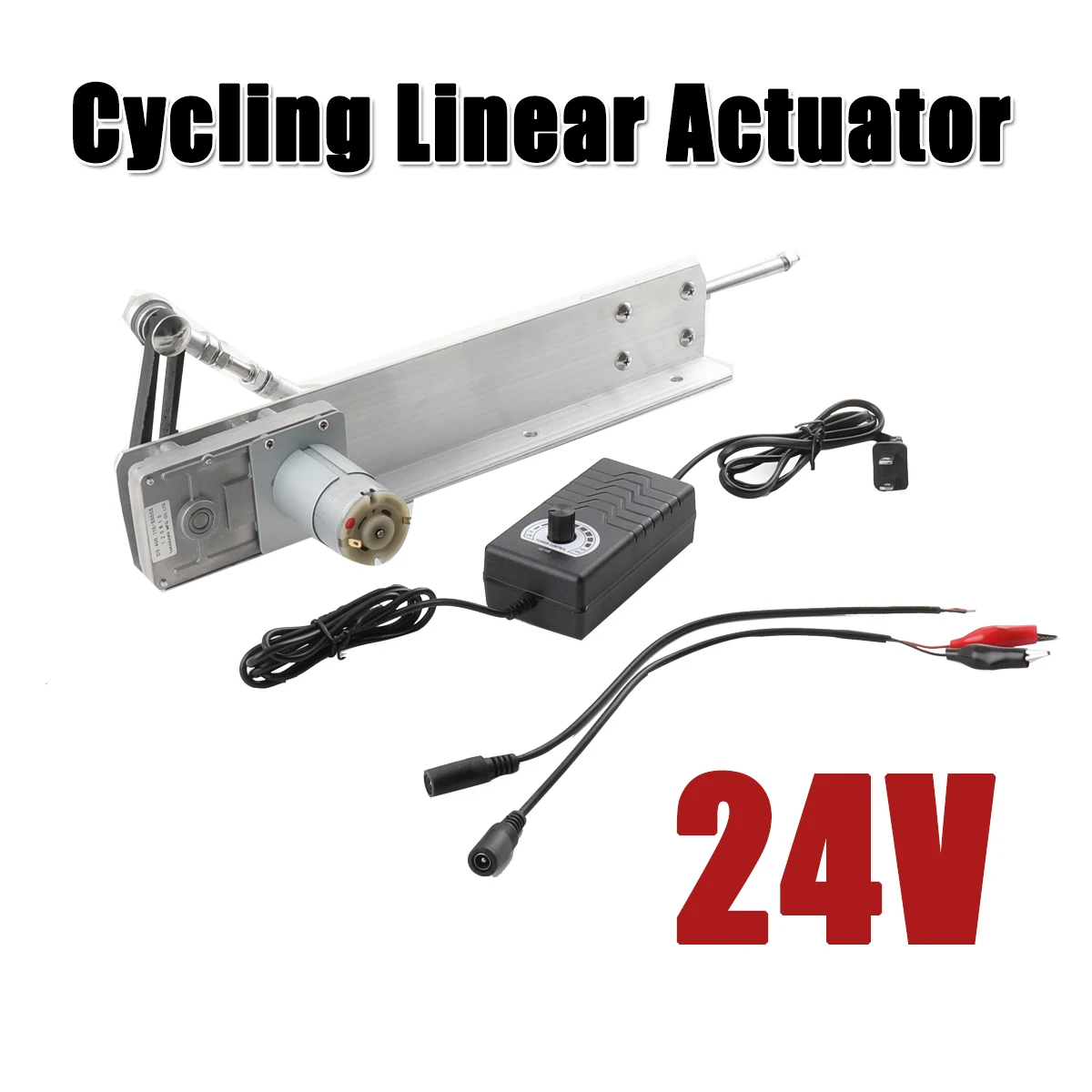 【Hot】DC24V Cycling Electric Linear Motion Actuator Reciprocating Motor 120rpm/min 150mm(6inch)Stroke Cycling Linear Actuator
