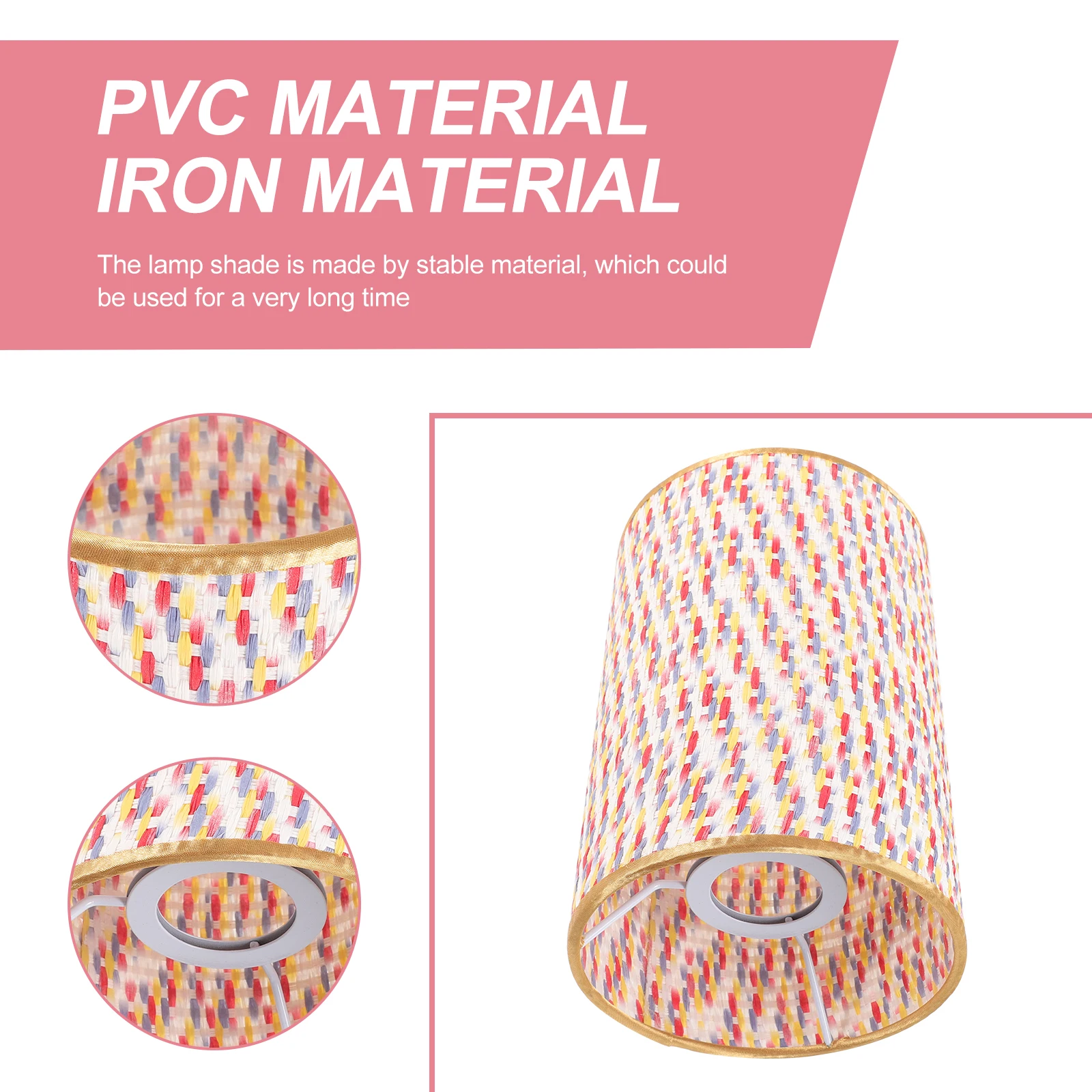 

Colorful Lampshade PVC Material Light Covers Table Lamp Shades For Light Covers Hotel Bedroom Decor Replacement