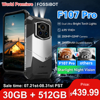 Fossibot F107 Pro Rugged Mobile Phone 30(12+18)Go+512Go  Android 15 28000mAh 66W 200MP+32MP 5G NFC/GPS Dual Bright Flashlights
