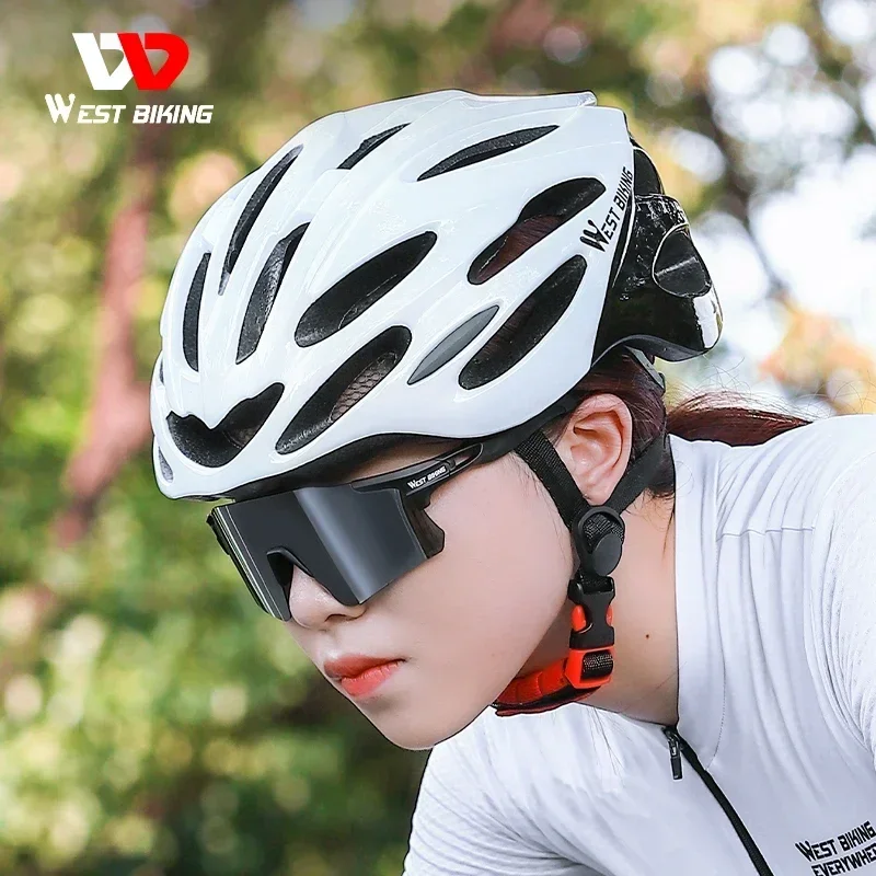 WEST BIKING Bicycle Lightweight Helmet Road Bike Racing Helmet Integrated Triathlon Skateboard BMX Cycling Safety Equipment