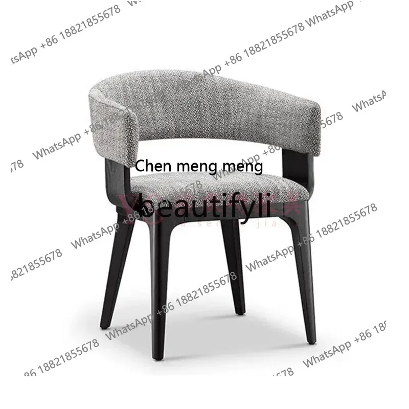 Nordic solid wood armchair Italian single chair creative hotel homestay model room leisure chair
