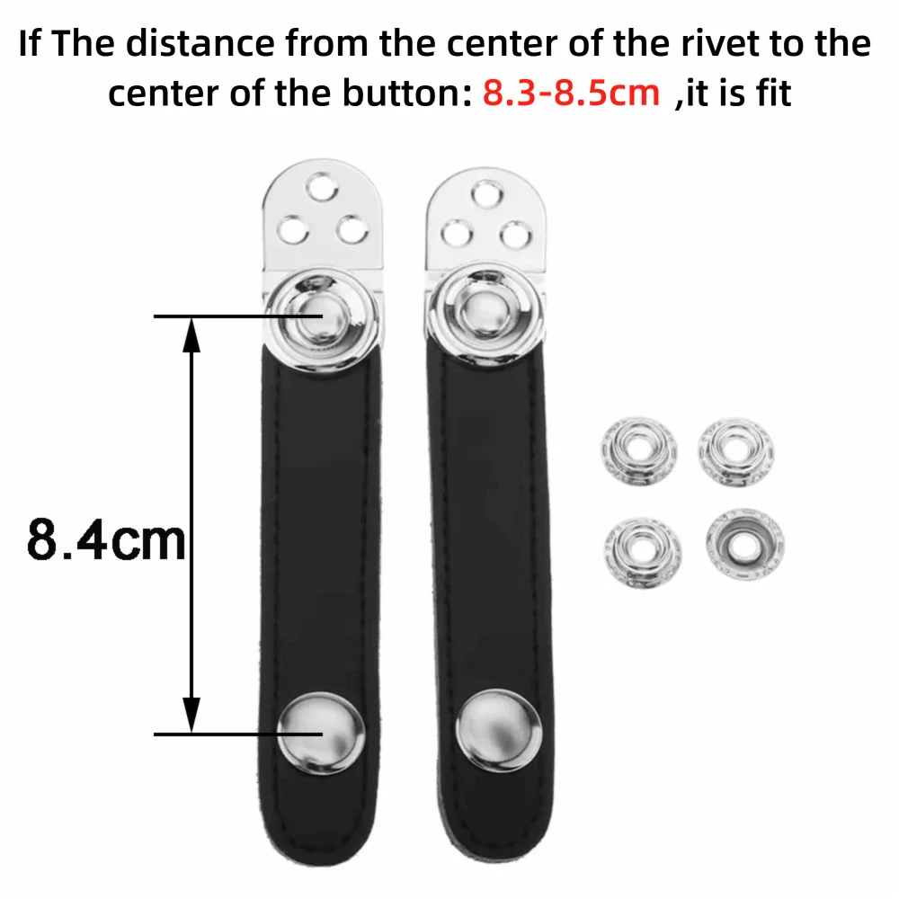 2Pcs PU Leather Accordion Bellows Buckle Double Layer Buckle Adjustable Accordion Straps with Metal Head Bass Accordions