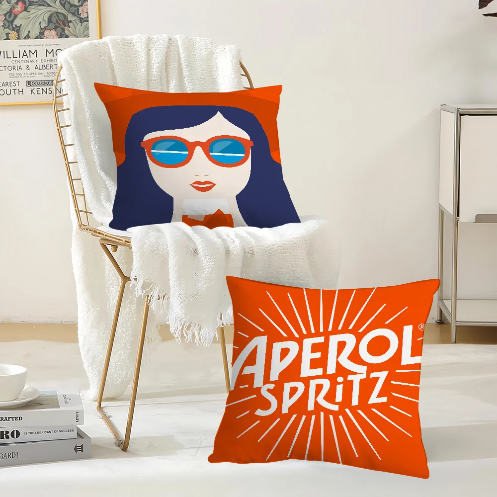 Aperols Spritz Flannel Pillow Case Suitable For Bedrooms Living Rooms Cars Home Decoration