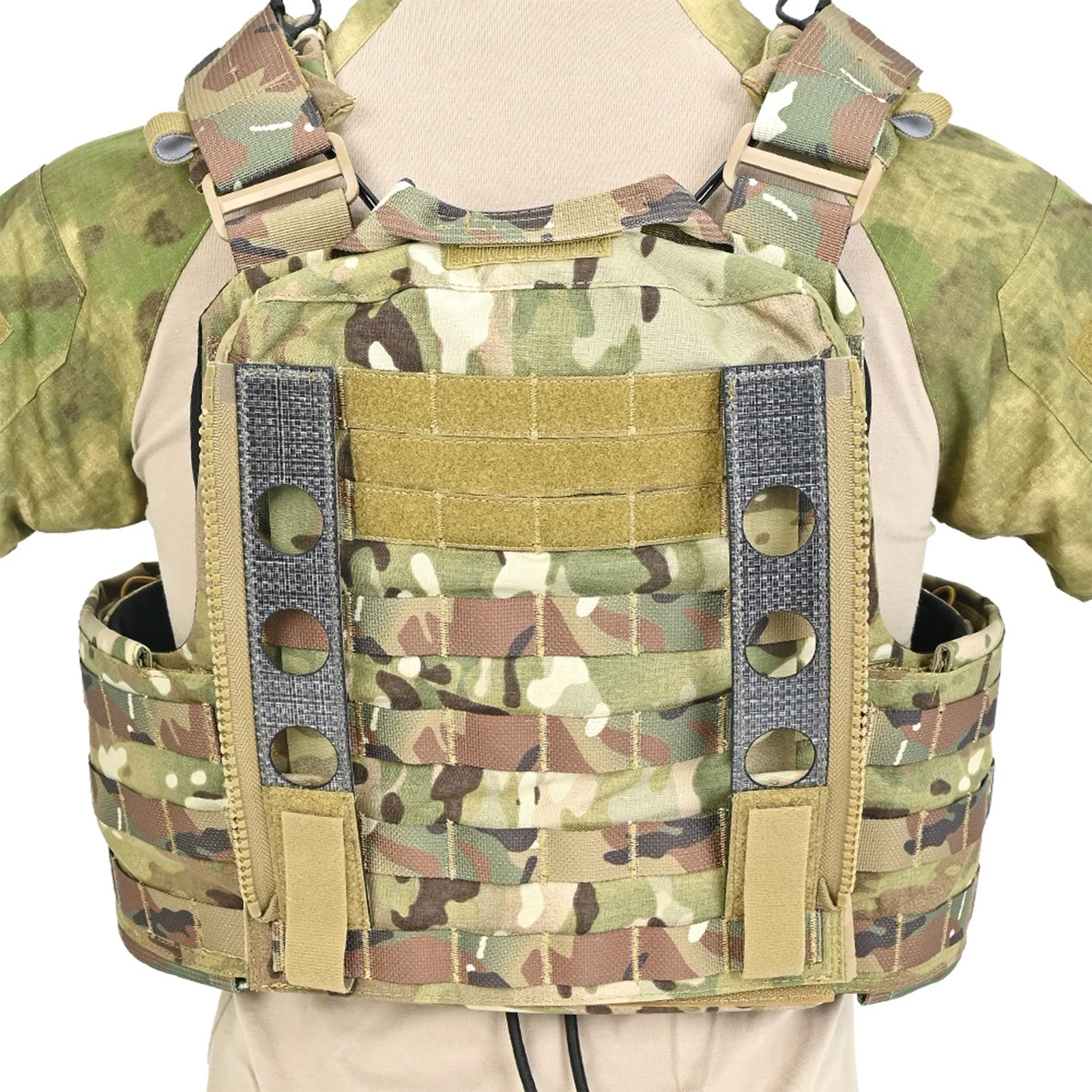 Zip-On Back Panel MOLLE Adapters - Tactical Adapt Back Panel Side Zippers Kit - Compatible FCPC V5 FCSK 3.0 JPC