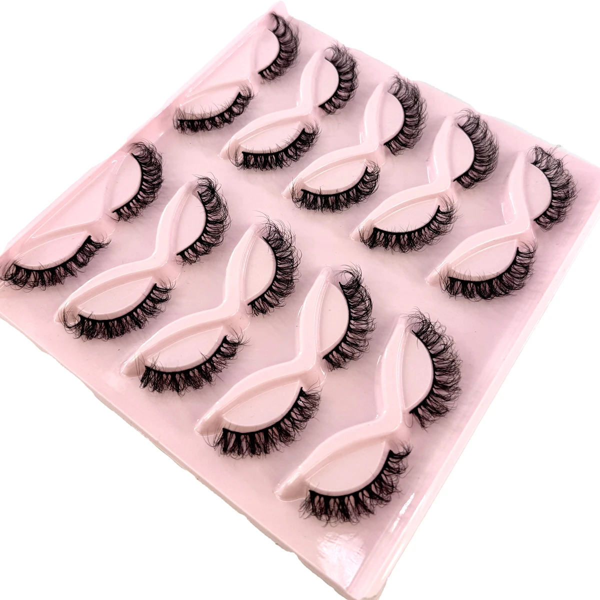 HBZGTLAD 10 par 3D Faux Mink Lashes puszyste miękkie pełne grube delikatne naturalne długie sztuczne rzęsy kręcone rzęsy hurtownia rzęs