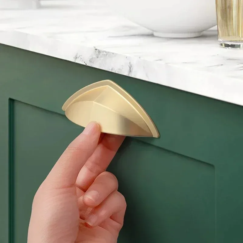 Zinc Alloy Shell Cabinet Handles 76mm Hole Center Furniture Drawer Pulls Kitchen Cabinet Door Handle Brushed Kitchen Accessories