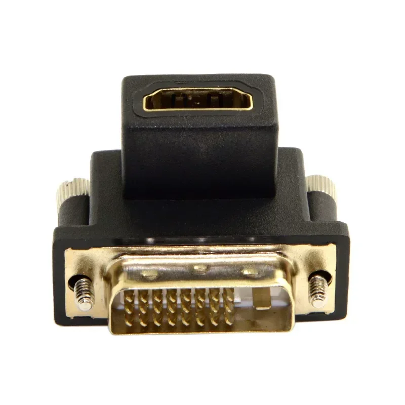 for Monitor 90 Degree Lower Elbow HDMI Female to DVI Male Adapter for Notebook Desktop Display