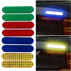 2Pcs Auto Decal Night Lamp Car Reflective Strips Warning Tape Door Sticker Safety Mark Reflective Car Sticker