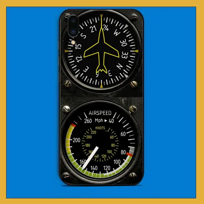 Aviation Aeroplane Helicopter Cockpit Instrument Phone Case for Vivo Y91C Y11 17 19 17 67 81 Oppo A9 2020 Realme c3