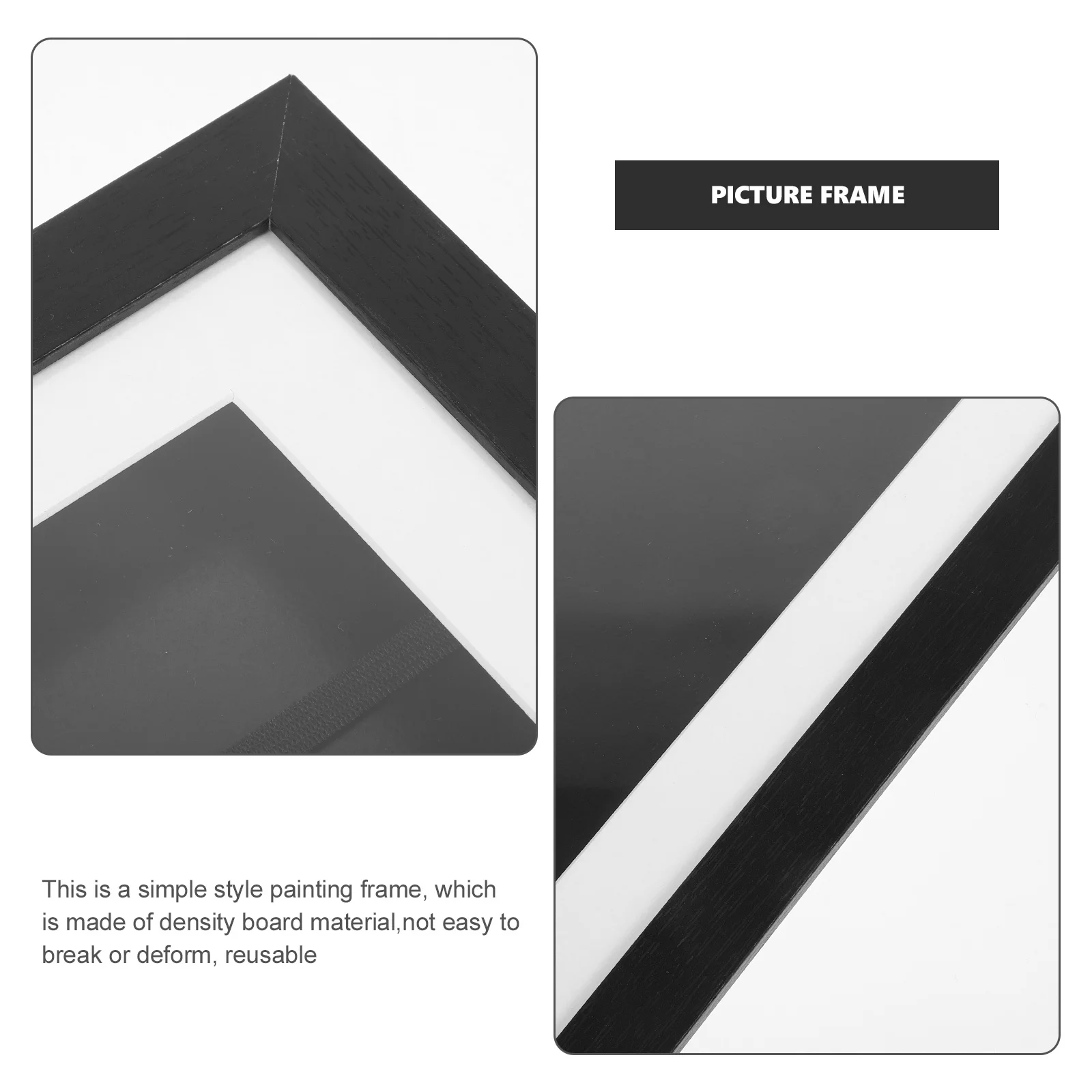 

Painting Frame Density Board Reusable Photo Frame for Wall Office Picture Display Photo Holder Oil Painting