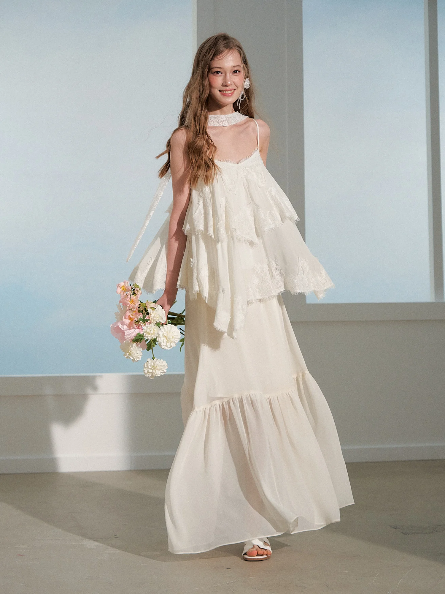 

RECOIN R1C Летний комплект: кружевной топ-халтер, майка, юбка-полусолнце, комплект для отпуска, женская свободная верхняя одежда, модный женский жилет