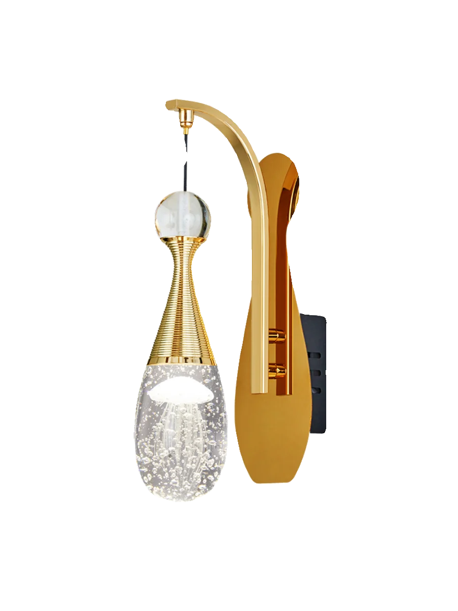 مصباح جداري كريستالي بسيط وحديث لغرفة المعيشة خلفية جدار أوروبي فاخر لغرفة الطعام وغرفة الدرج مصباح جداري #5