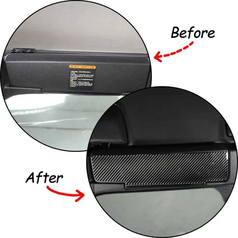 For Mazda MX-5 2009-2014 Soft Carbon Fiber Car Styling Makeup Mirror Panel Sticker Car Interior Modification Accessories