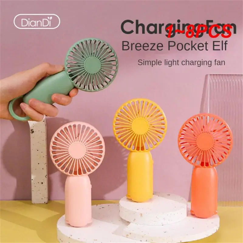 

1~8PCS Pocket Cooling Hand Eventail Creative Ultra-quiet Wind Power Convenient Usb Rechargeable Household Appliances Small Fans