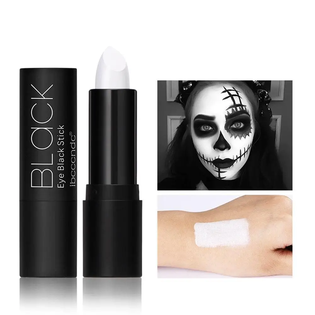 Halloween Makeup Black Eye Stick Waterproof Face Body Paint Black Lipstick Football Face Paint Black Lip Color Portable