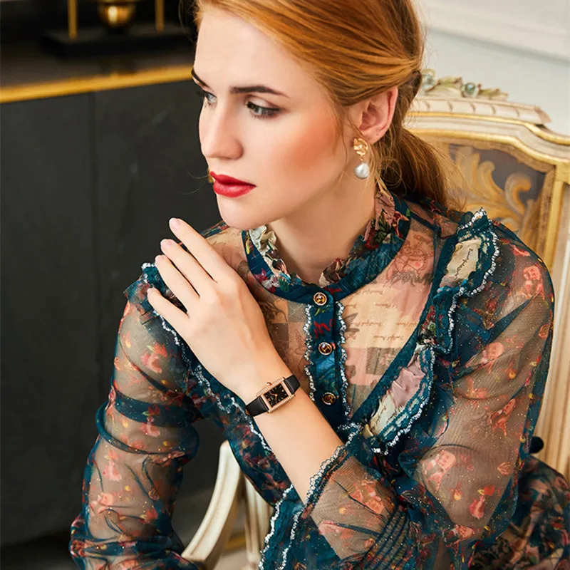 Switzerland Made Watches for Woman CARNIVAL Brand Luxury Square Quartz Watch Ladies Fashion Waterproof Ultra-Thin Montre Femme