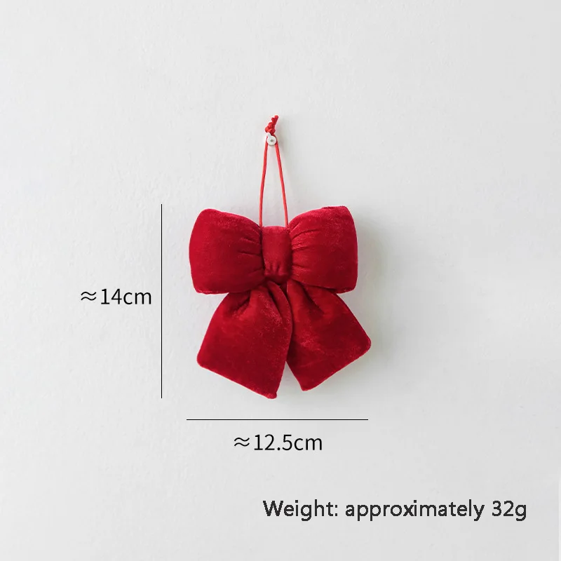 المخملية 3D عيد الميلاد القوس شجرة عيد الميلاد قلادة عيد الميلاد الديكور سياج درابزين الدرج الموقد الديكور