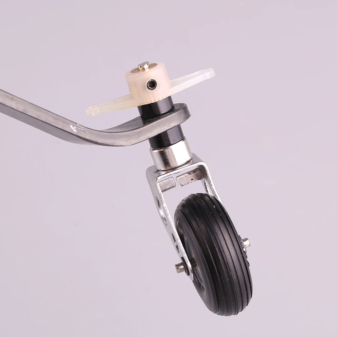 Support de train d'atterrissage arrière en Fiber de carbone, Kit de direction de roue en PU pour moteur 26CC/50CC/100CC, avion à voilure fixe, modèle 1 ensemble
