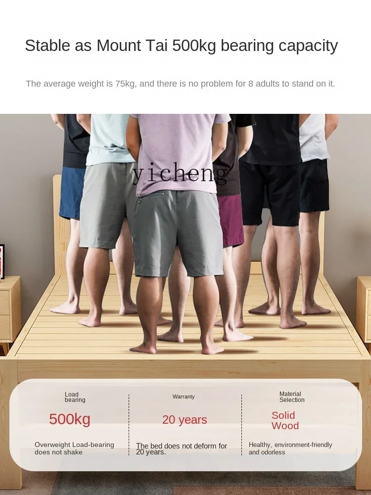 Xl Folding Bed Single Adult Simple Office Portable Nap Solid Wood Double Bed