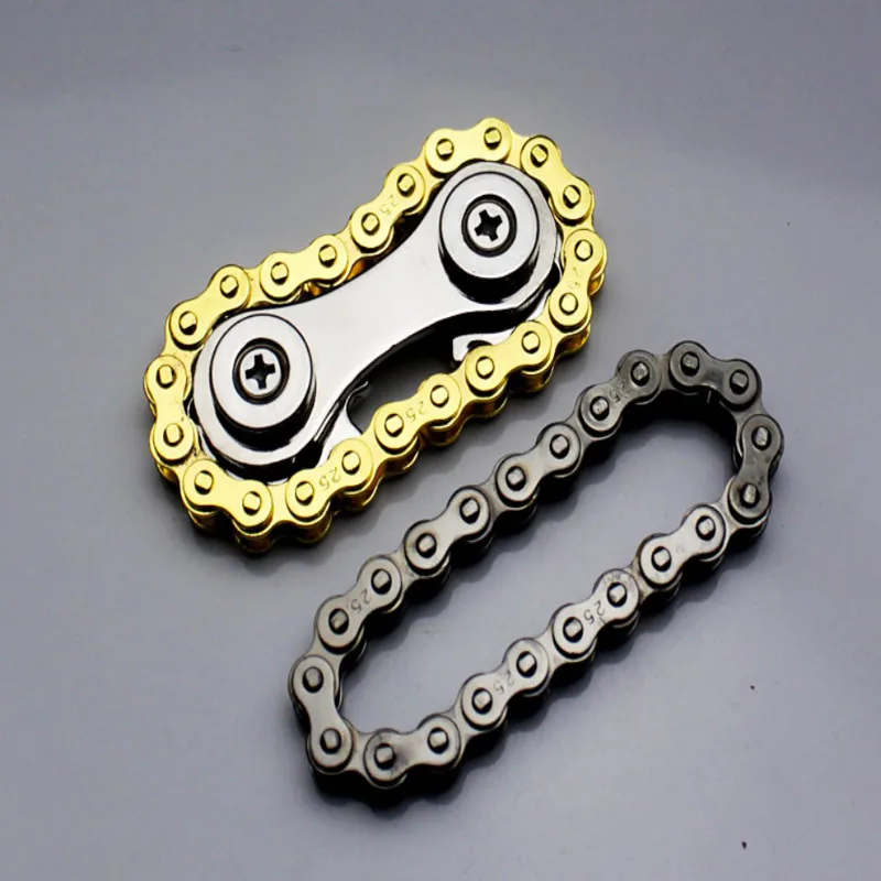 Sprockets Flywheel Fingertip Gyro Fidget Spinner Antistress Anxiety Metal Bike Chains EDC Spinner Fidget Toys For Adult Kids