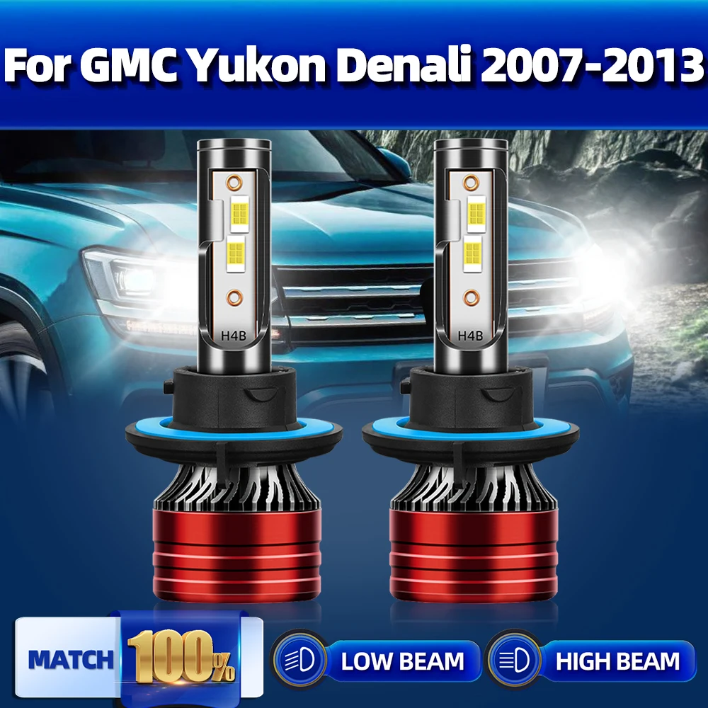 H13 Canbus LED Headlight 12V 6000K Front Lights Bulbs 20000LM Auto Lamp For GMC Yukon Denali 2007 2008 2009 2010 2011 2012 2013