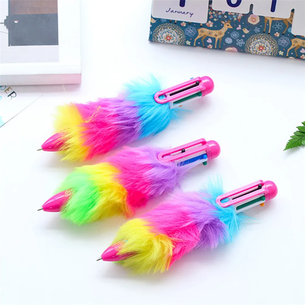 

4Pcs Soft-Touch Ballpoint Pen Set Large Ink Capacity Quick-Dry No Smear Vivid Colors Ergonomic Grip for School Office
