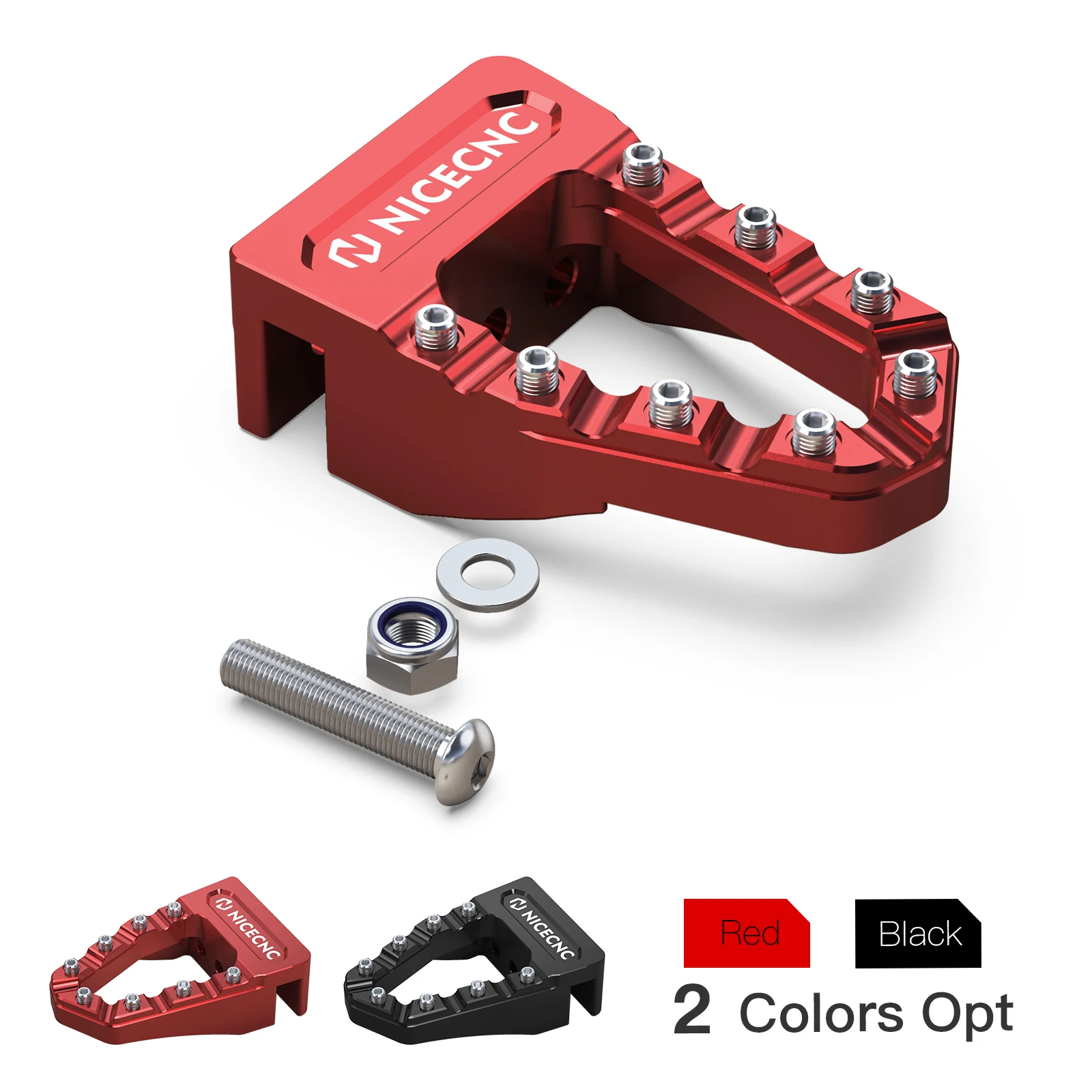 NICECNC Für Honda TRX450R 2006-2009 Hinterradbremspedalspitze für Honda TRX450ER Aluminium verbreitertes, rutschfestes, verstellbares ATV-Zubehör – Detail 9