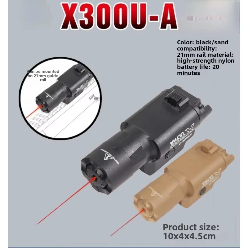 X300U-A Small Size Rail Flashlight High Bright LED Hand Light Two Color Options Outdoor Night Walking Travel Lighting Supply