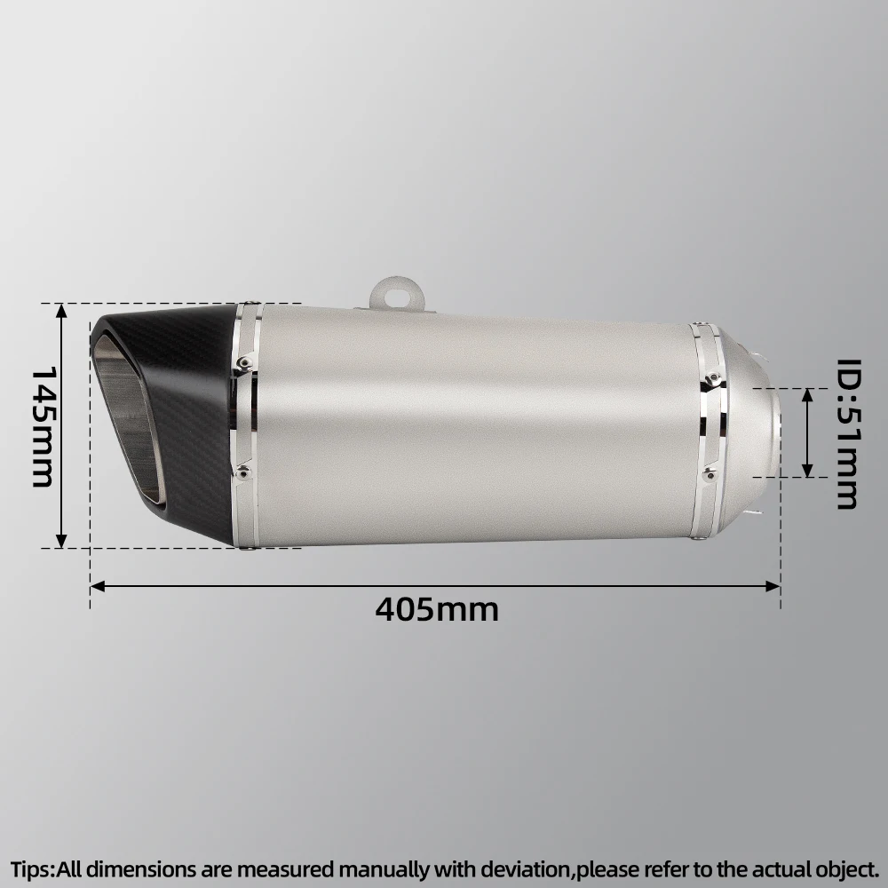 

Motorcycle Exhaust Tail End Kit Universal 51/60MM Interface SR Project SR1-R Muffler For Yamahaa R1 R6 R3 FZ1N FZ8N ER6N