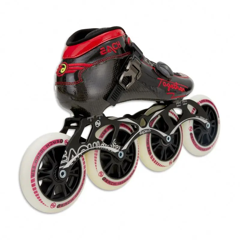 High Quality Professional PU 90mm 100mm Wheels Skates Quad Roller Skates Shoes With Heel