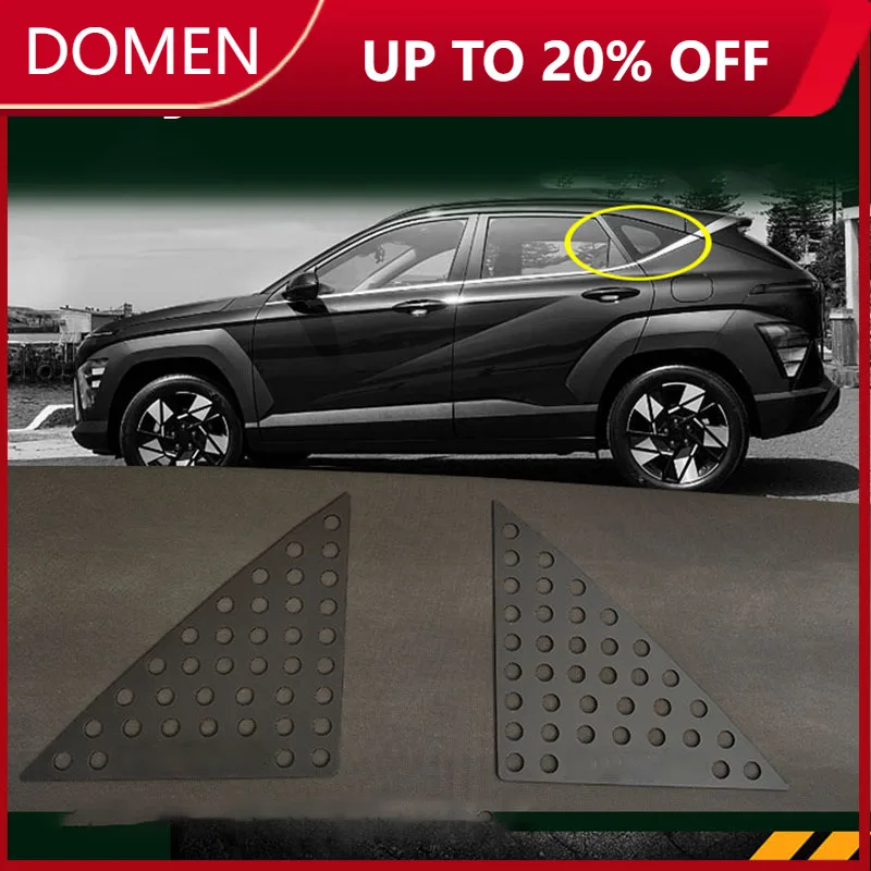 

For Hyundai Kona SX2 2024 2025 Adhesive installation of triangular louver decorative frame for car rear window