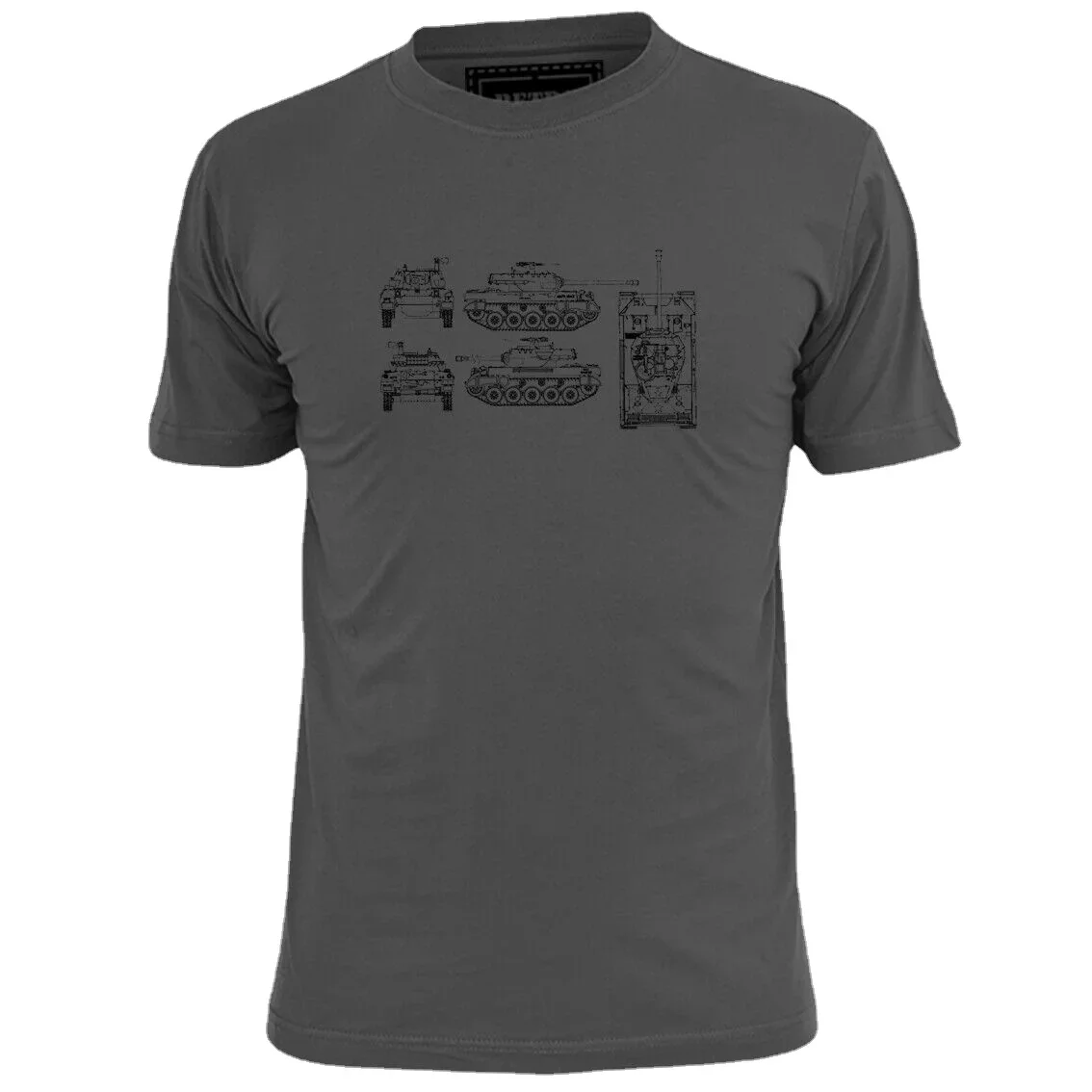 

Mens M18 USA WW2 Tank Blueprint Men T Shirt Short Casual 100% Cotton Size S-3XL