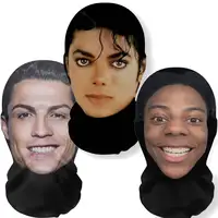 Accessoires de cosplay MJ Michael Jackson, masques faciaux de célébrités imprimés en 3D, masques en maille élastique, couvre-chefs de jeu de rôle d'Halloween, cagoules 1