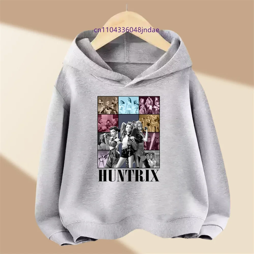 KPop شيطان هنتر رومي الكرتون الفتيات الصبي مقنعين البلوز الدافئة الأطفال الكورية موجة موضة بلايز عادية ملابس الفتيات عادية #5