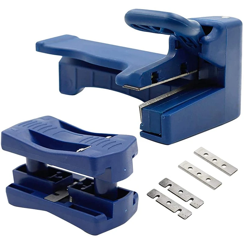 

2Pcs Of Edge Band Trimmer And Handle Edge Trimmer,Wood Veneer Double Side Band Cutter, Manual Trimming Woodworking Tools