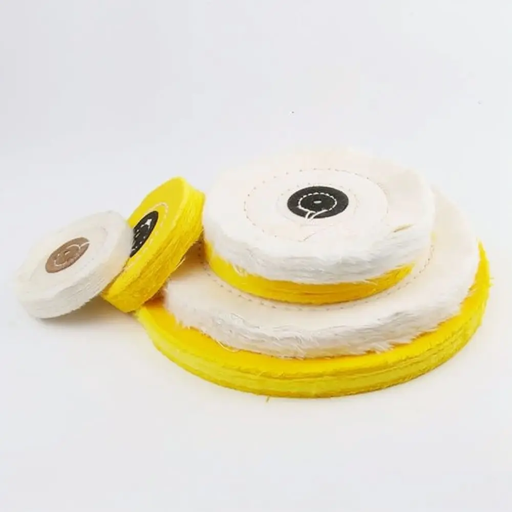Buffing Wheel For Keyoute Bench Grinder Polishing Pad Cotton Cloth For Metal Jewelry Gemstone Acrylic Surface Treatment