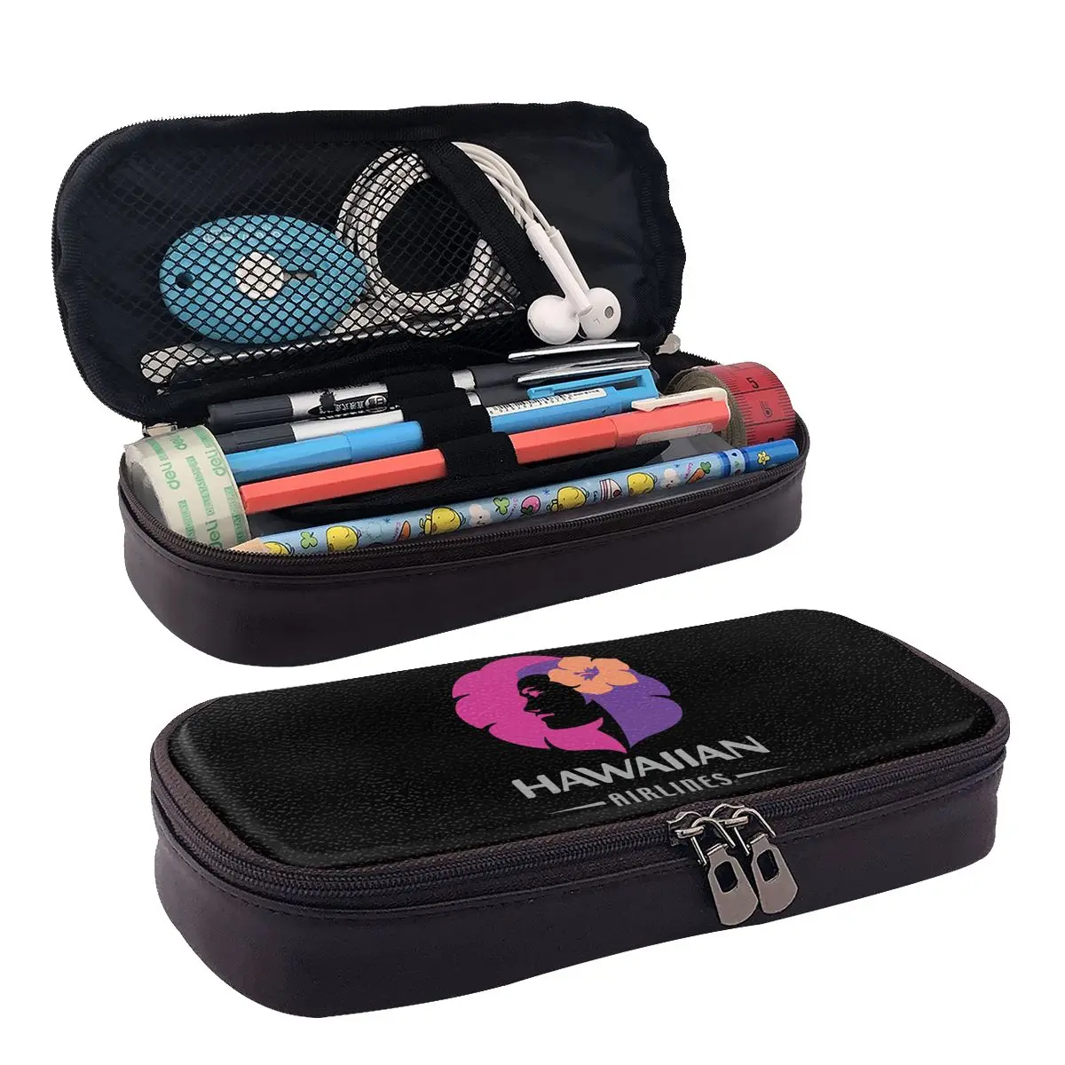 

Hawaiian Airlines Herc Travel End Of Southern Summer Распродажа Кожаный пенал Коробка для ручек Карандашные принадлежности Сумка-держатель для ручек