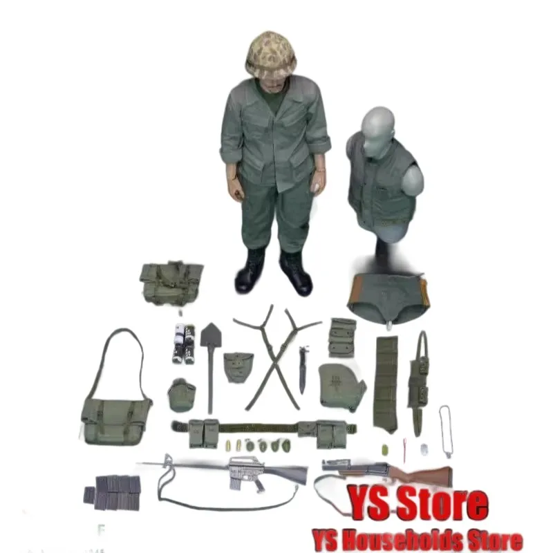 

QORANGE QOTOYS QOM-1045 1/6 Человек-солдат Маршевая одежда Набор аксессуаров Война во Вьетнаме Корпус морской пехоты в оттенке 1968, игрушки