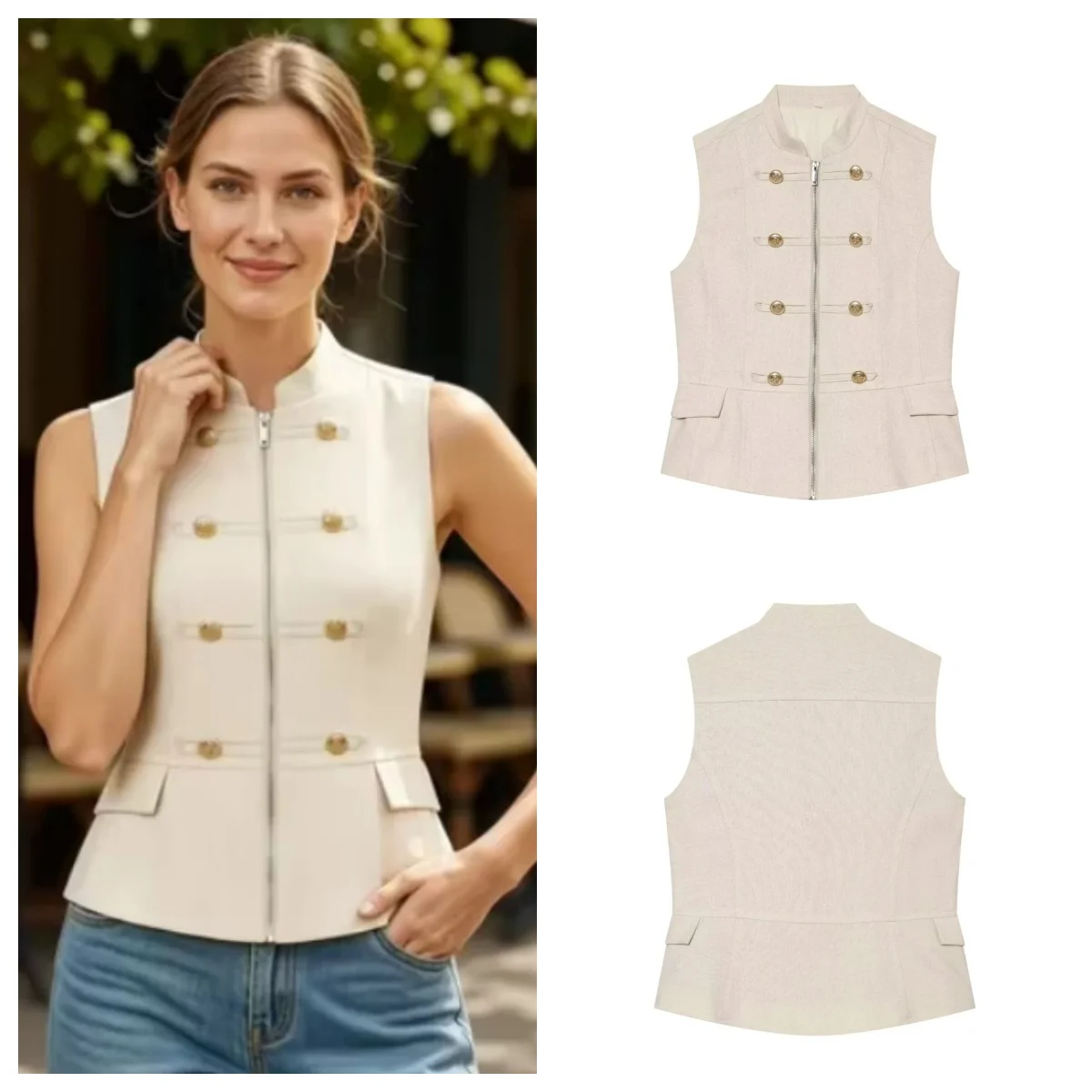 Guobioziy Women's Tang Suit Vest 2026 Summer New Slim Fit Top Casual Shorts Ethnic Style Stage Performance Wear Half Body