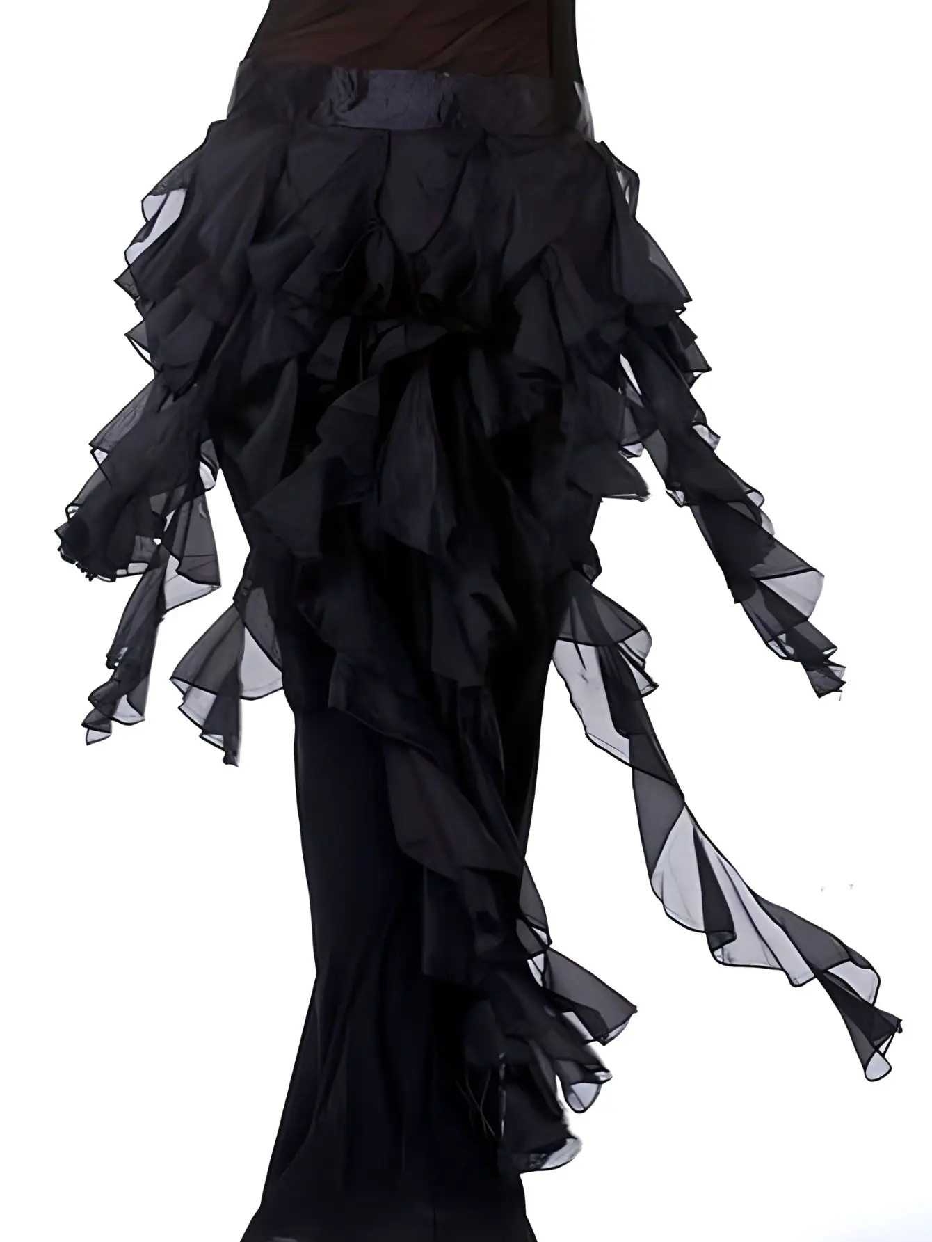 1Pc Dames Buikdans Hippe Sjaal Riem Rok Latin Dance Riem Negen Staart Vos Rok Performance Kwast Wave Rok