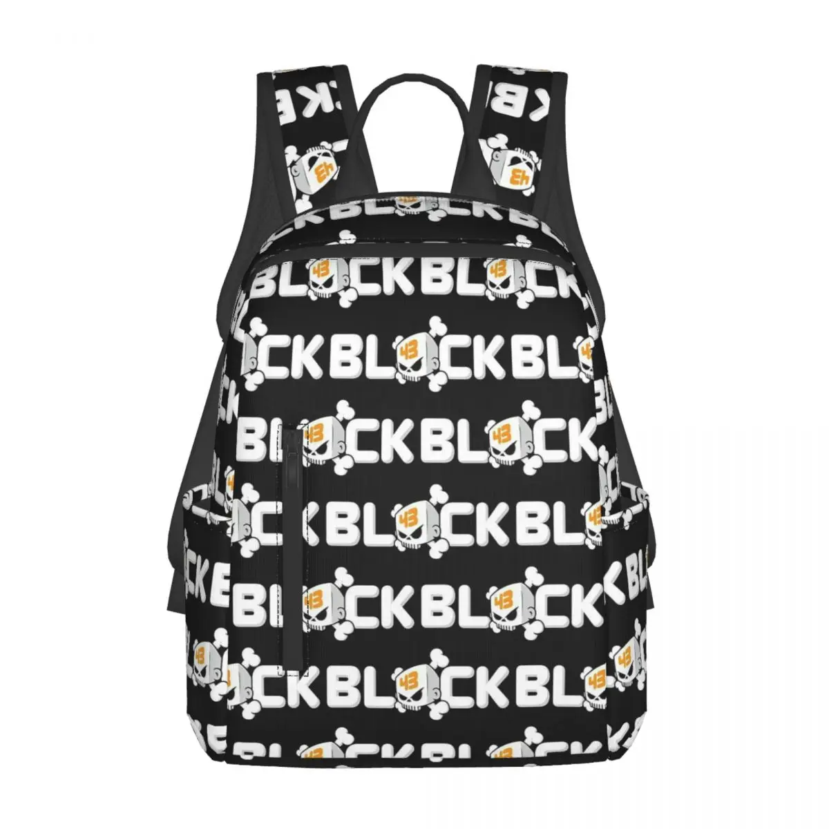 Ken Block Acrylic Skull Backpack Daypack Large Capacity Boys Girls BookBag School Bag Shoulder Bags for Men Women